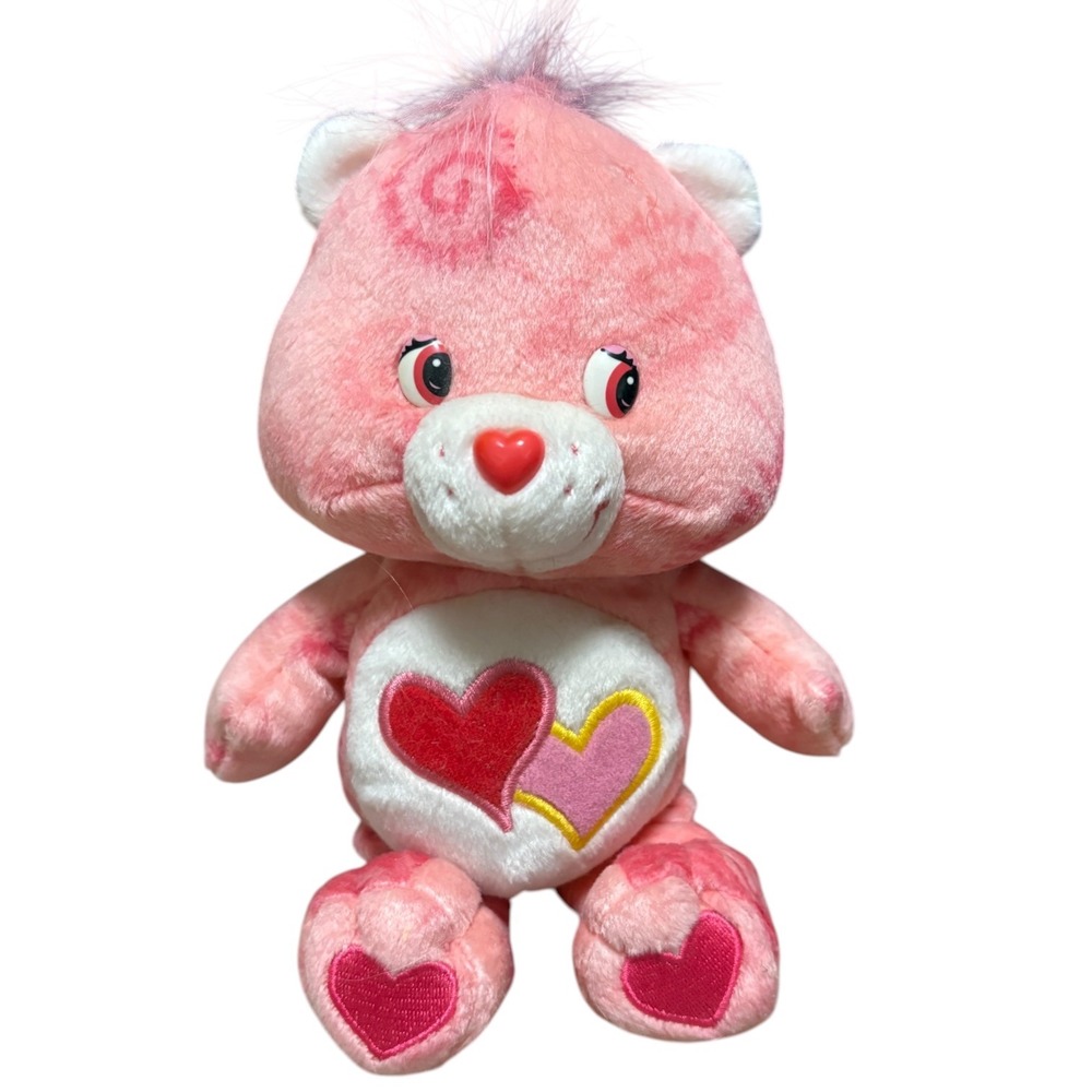 Care Bears 8in Plush Pink Tie Dye Love-a-lot Bear Special Edition NWT vintage